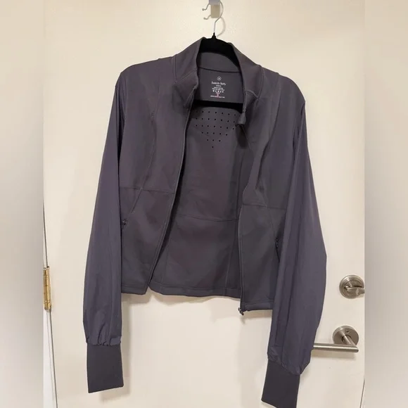 💜Sweaty Betty Purple/Gray Women's Jersey Long Sleeve Top💜STUNNING 💜 - Picture 5 of 16